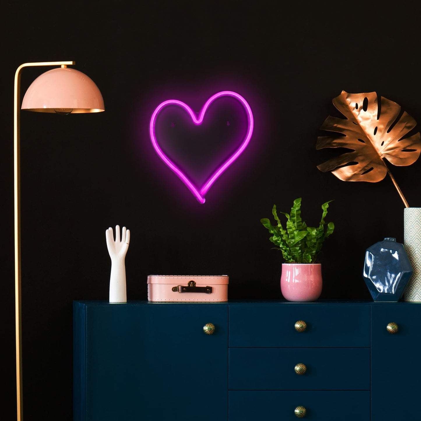 Northlight LED Heart Neon Lighted Wall Art - 13.5" - Pink