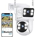 GENBOLT PTZ WiFi Security Camera Outdoor with Dual Lens, CCTV Surveillance with Dual View, Cloud Storage Upgraded with Color Night, Auto Tracking