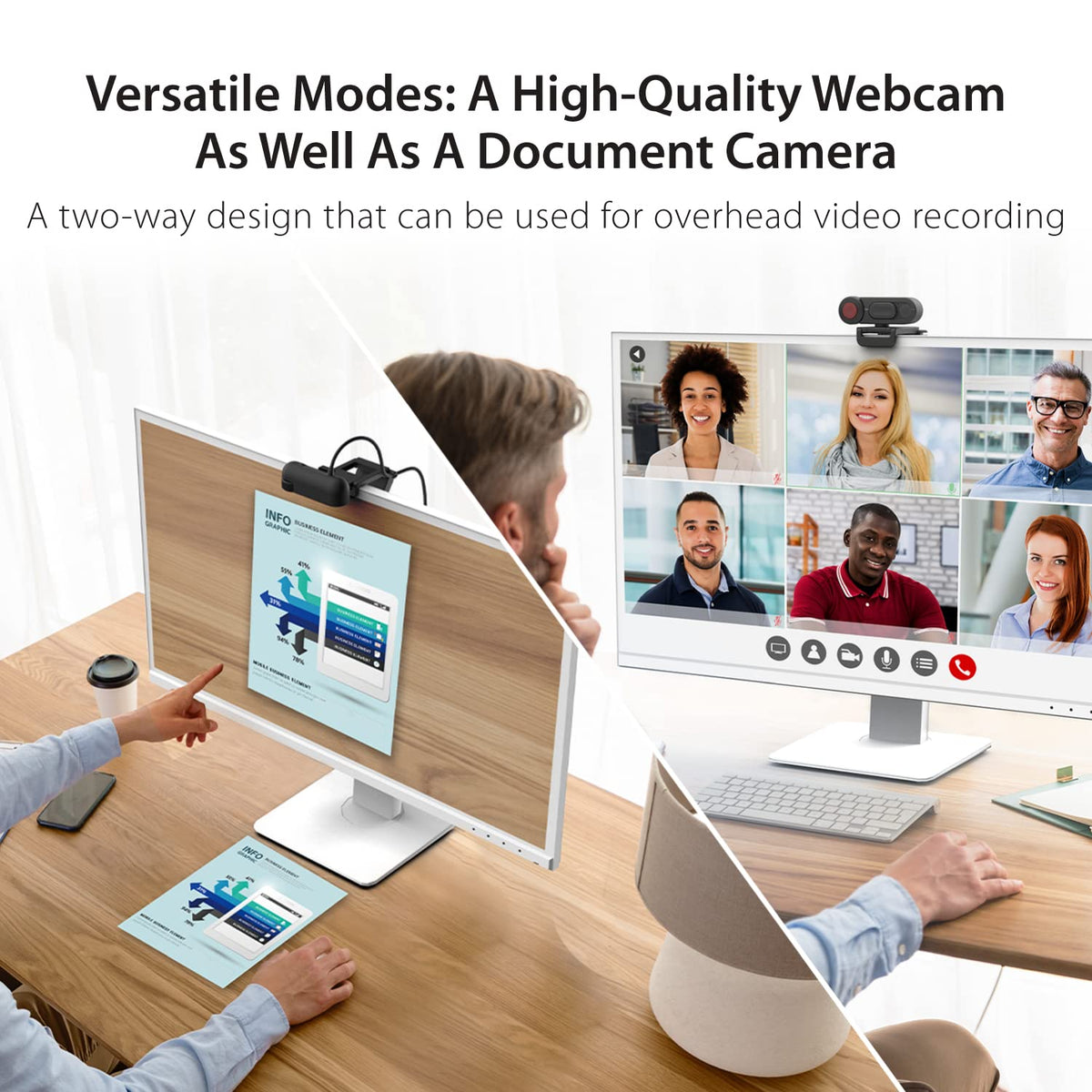 j5create 1080P Dual Mode Webcam and Document Camera