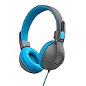 JLab JBuddies Studio 2 On-Ear Kids Wired Headphones, Grey/Blue, Toddler Headphones, Kid Safe, Studio Volume Safe, Volume Limiter, Folding…