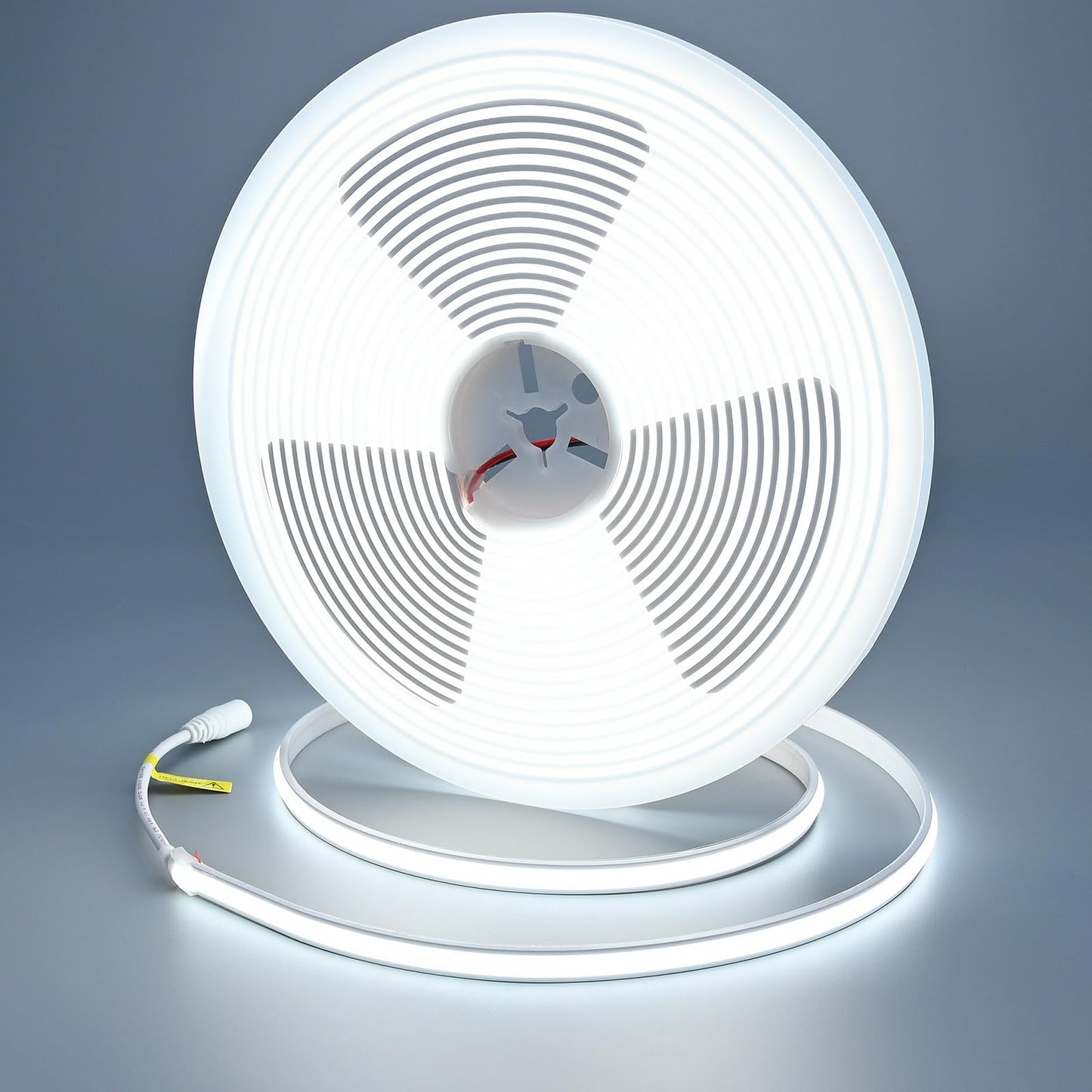 GOMING 24V 32.8ft/10M Neon COB LED Strip Light Cool White 6000K IP67 Waterproof 3120LEDs CRI 93+ 6300lm Uniform Glow Flexible Self-Adhesive LED Tape