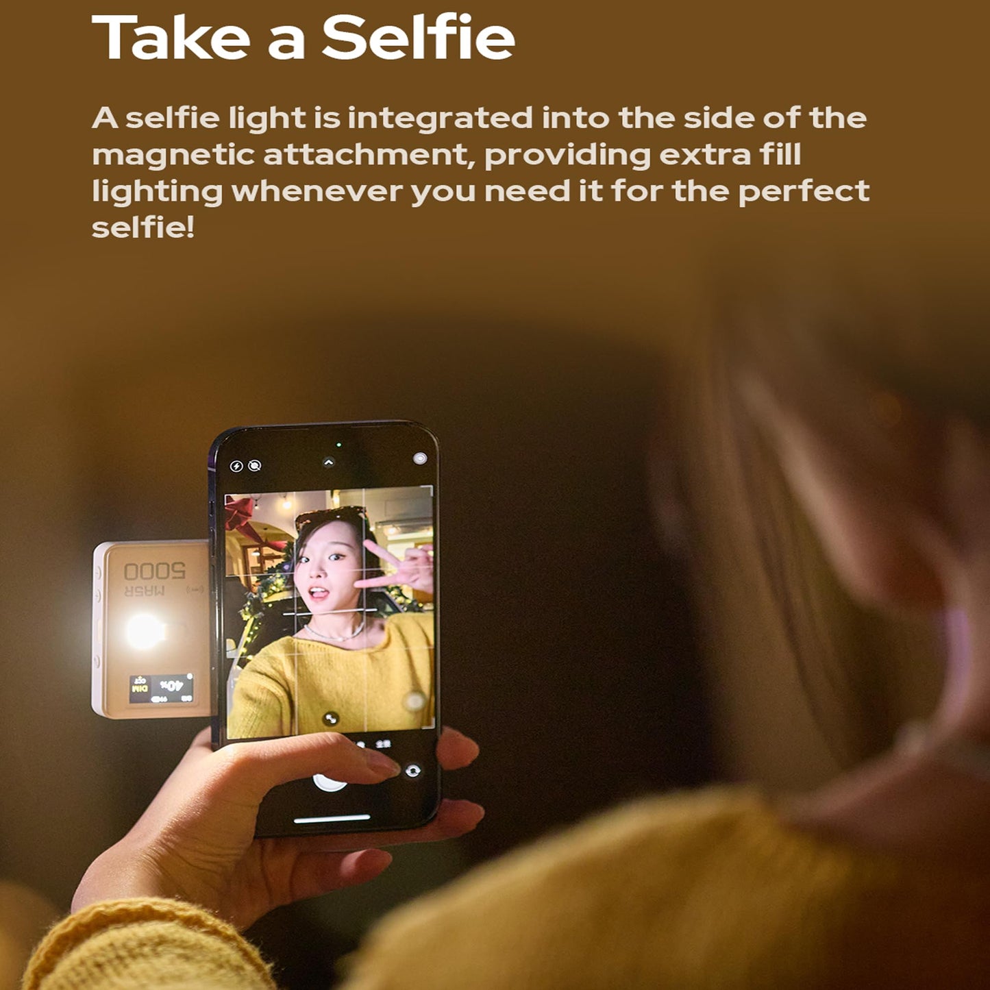 GODOX MA5R RGB LED Phone Light,Magnetic Charging Full-Color Mini On Camera Video Lights,Selfie Lighting for Photography/TikTok/Vlog/Video