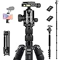 JOILCAN Tripod for Camera, 81" Camera Tripod Stand, 83 inches DSLR Tripods & Monopods, Heavy Duty Travel Tripod for Binoculars Laser Level Spotting