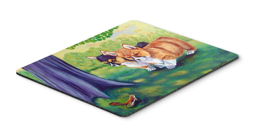 Caroline's Treasures 7293MP Corgi Mouse Pad, Hot Pad or Trivet for Home Office Gaming Working Computers Laptop Mouse Mat,Washable Large Mousepad
