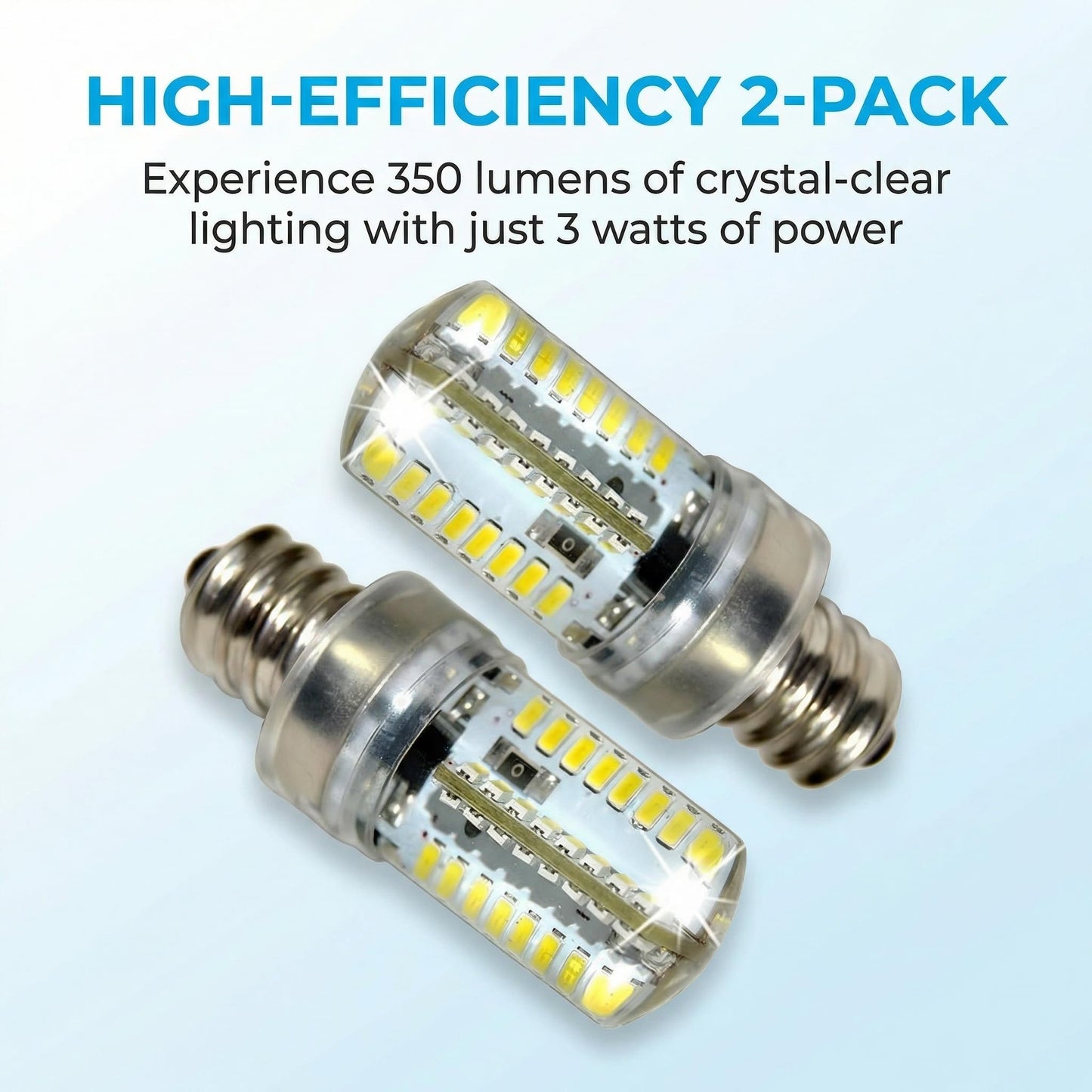 Delyle E12 LED Bulb, 3W?110V LED Light Bulbs Cool White Compatible with Brother LS-2125, LS-2125b, LS-2125i, LS-2129, LS-2130, LS-2150, LS-2160 Sewing