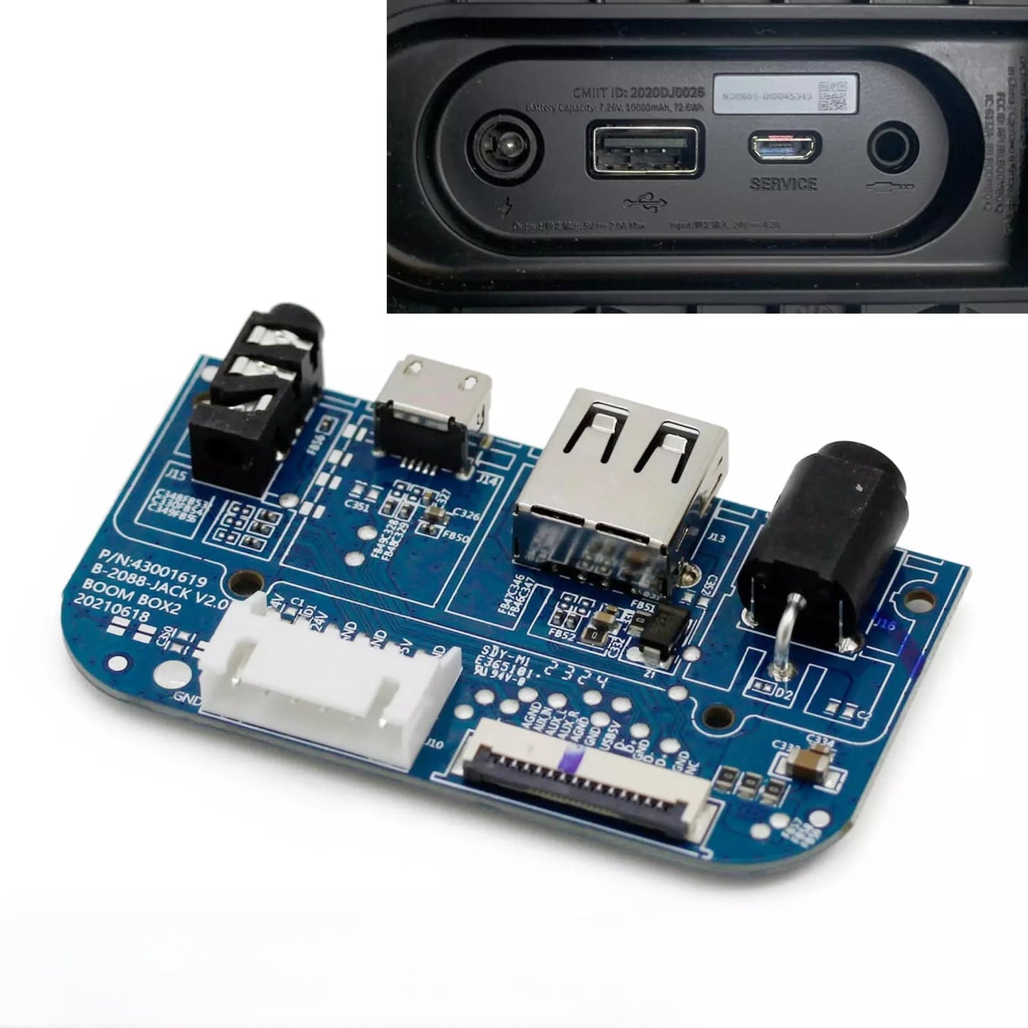Speaker Charging Port Replacement for JBL Boombox 2 ND, Quick Charging Module Circuit Board for DIY