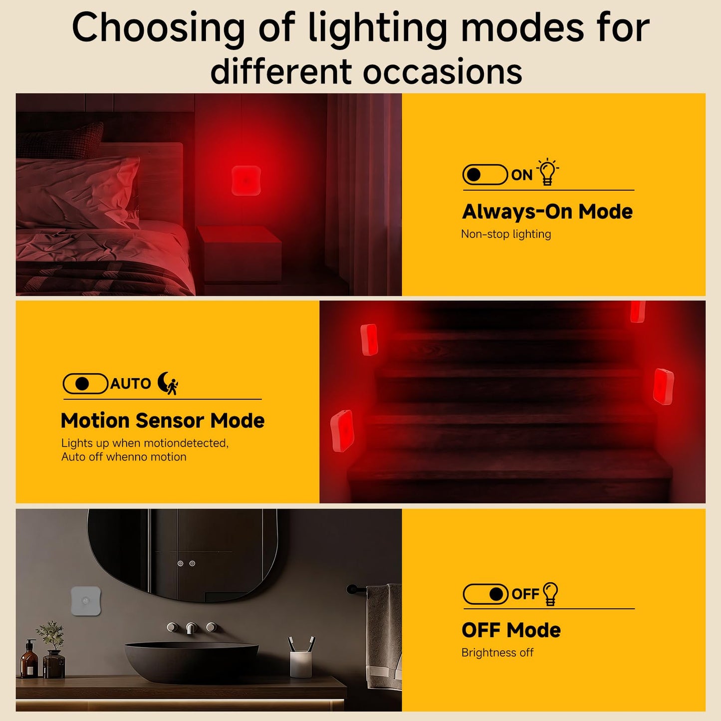 Bestendony Red Light Night Lights Motion Sensor Red Lights Rechargeable RedLight Magnetic 670 nm Red Light for Sleep Therapy, Bathroom, Bedroom