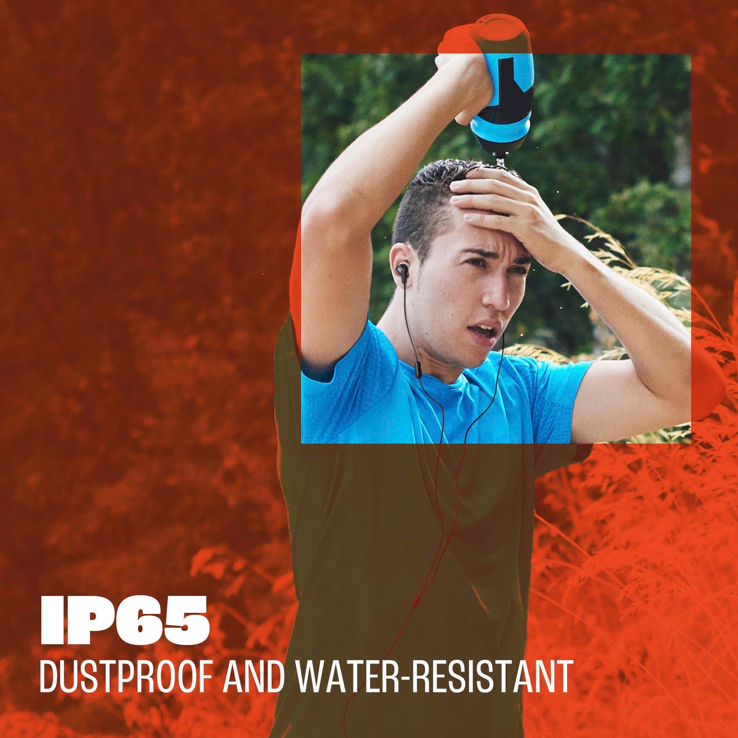 JBL Endurance Run 3 (3.5mm Jack) - Wired Sport Headphones with FlipHook™ Technology for Versatile Wearing Style, IP65 dustproof and Water-Resistant