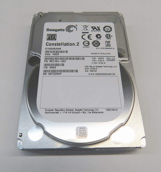 Seagate ST9500620NS Constellation ES.2 SATA 6.0Gb/s 500GB 7200 RPM 64MB Cache 2.5 Internal Hard Drive (Bare Drive) (Renewed)