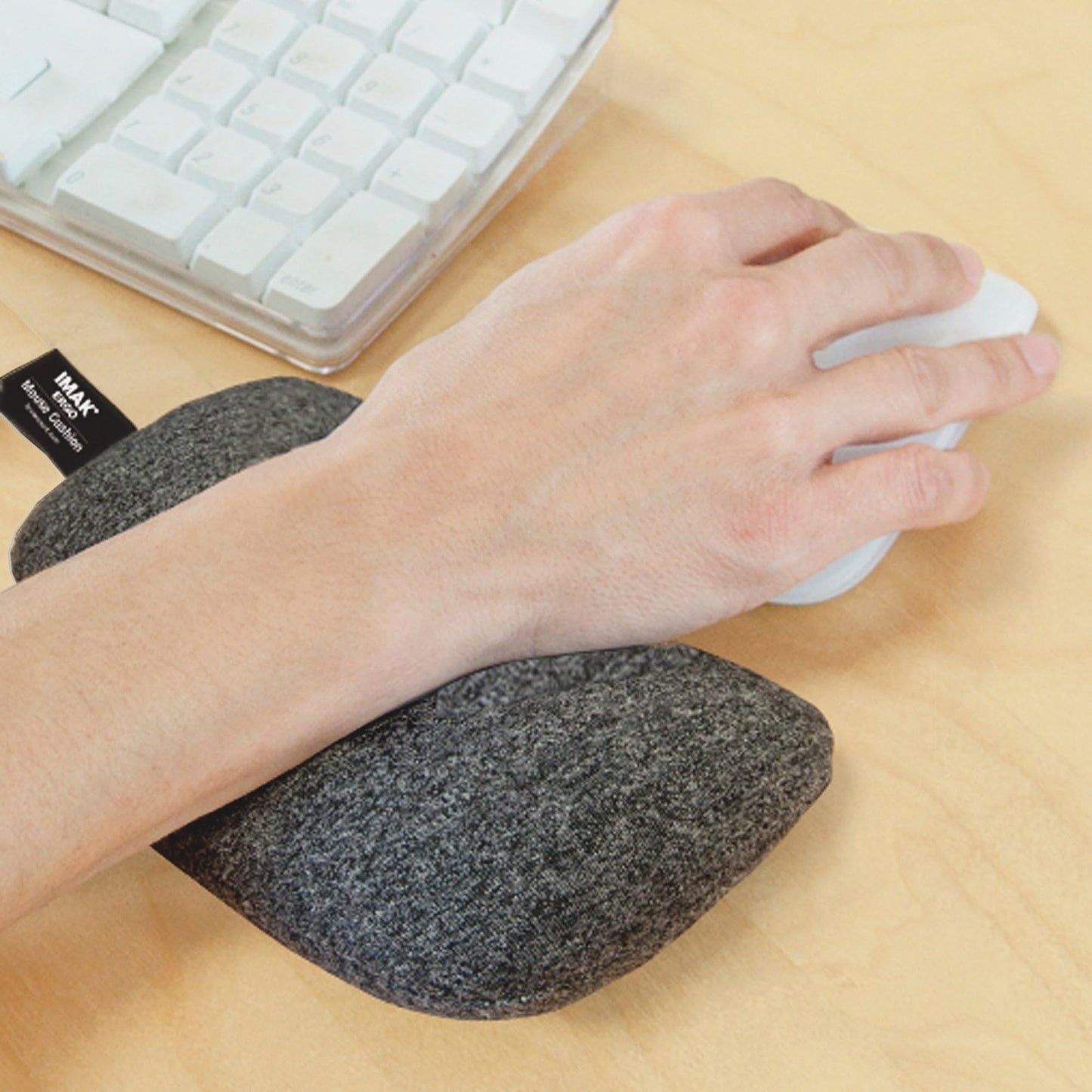 Computer Mouse Wrist Cushion, Gray