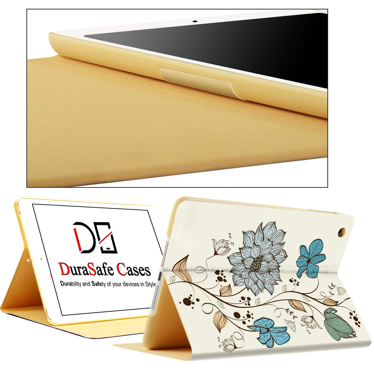 DuraSafe Cases for iPad PRO 2016 9.7 Inch [Pro 9.7 2016] A1673 A1674 MLPX2LL/A MLPY2LL/A MLYJ2LL/A Smart Auto Sleep Wake Profile Adjustable Viewing
