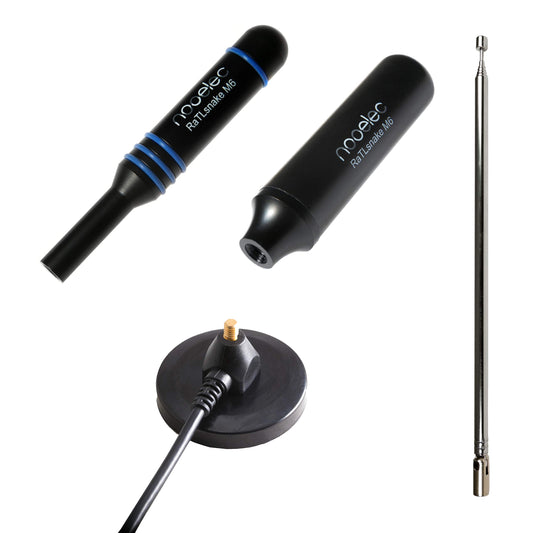RaTLSnake M6 v2 - Premium 3-Antenna Bundle for NESDR, RTL-SDR, HackRF, and Other Software Defined Radios. Magnetic Whip Antenna Set Made with Low-Loss