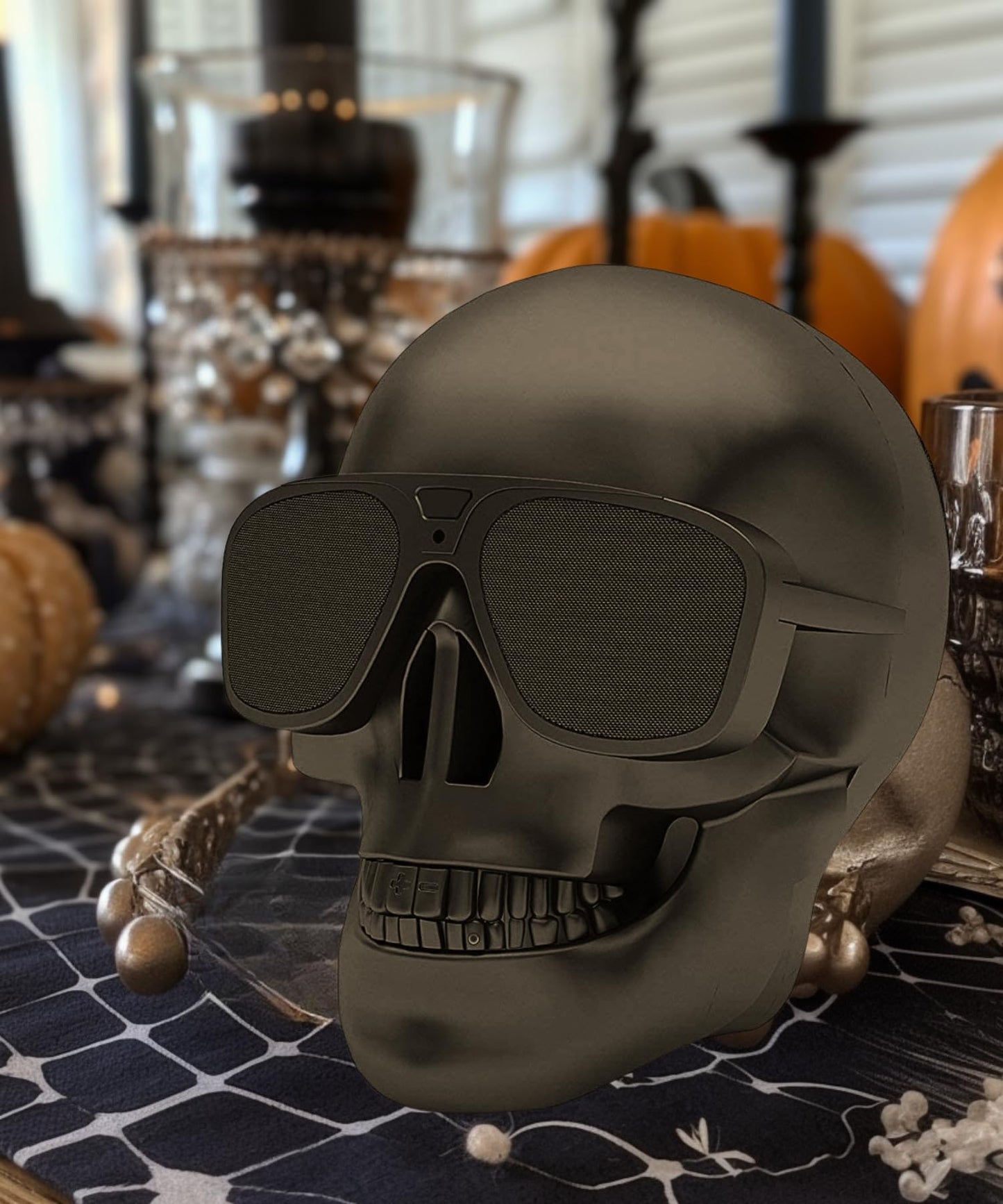 Dubbs Hardware Skull Speaker Portable Wireless Cool Bluetooth Speaker - Great Audio and Stereo Quality - Makes a Spooky Addition to Your Halloween