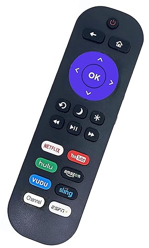 Remote Compatible with All TCL Roku TV Remote, Universal Remote Compatible with TCL Roku Smart 4K HD LED TV - with 8 Shortcut Buttons