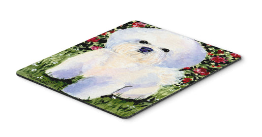 Caroline's Treasures SS8914MP Bichon Frise Mouse Pad, Hot Pad or Trivet for Home Office Gaming Working Computers Laptop Mouse Mat,Washable Large