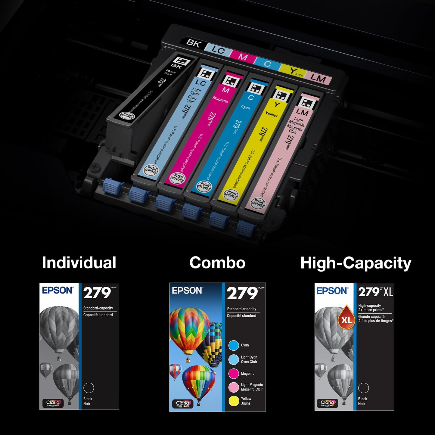 Epson 279 Claria Photo HD Ink High Capacity Light Magenta Cartridge (T279XL620-S) Works with Expression Photo XP-980