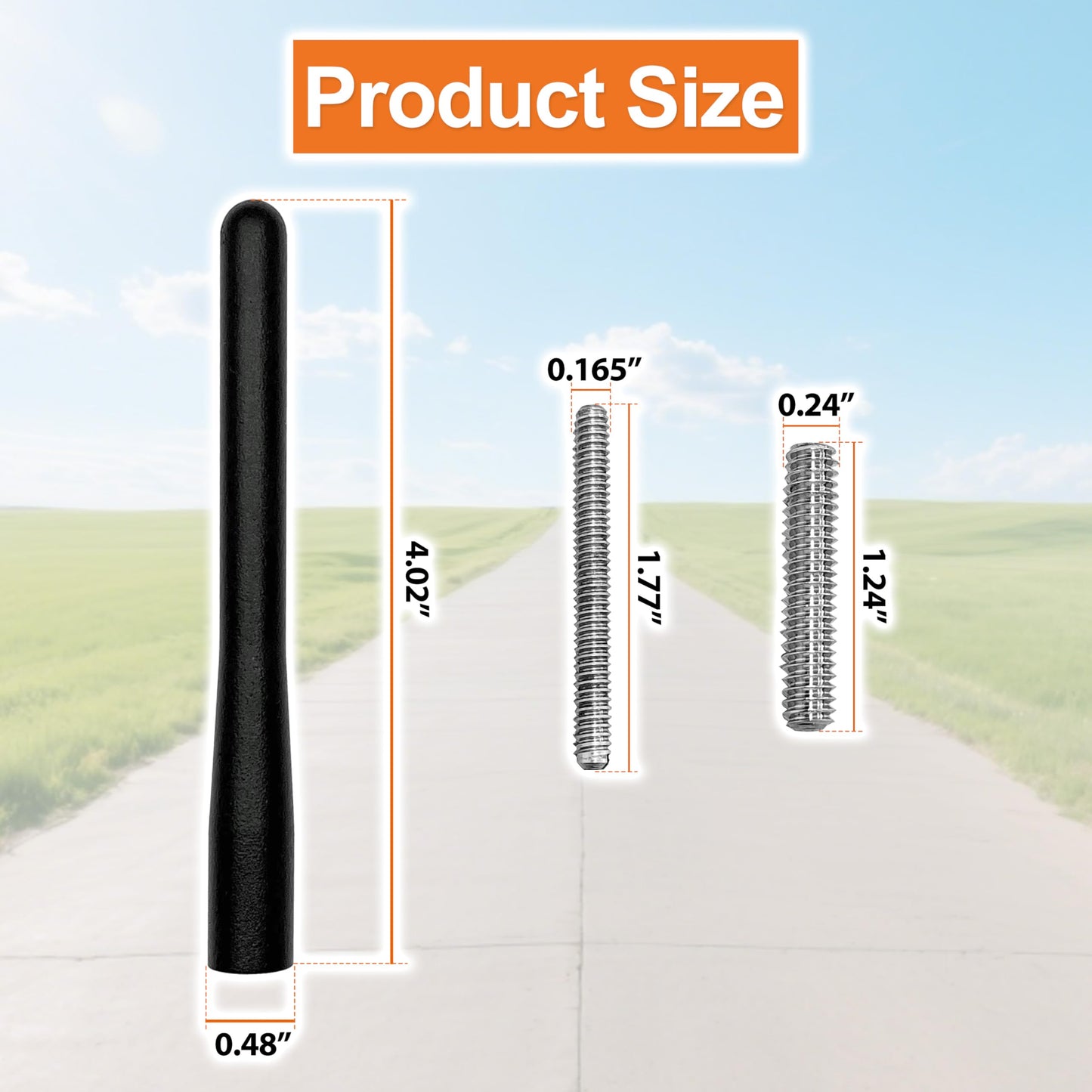 Short Antenna Car Truck Compatible with F150 F250 F350 Super Duty, Bronco, Ford Raptor Accessories & Dodge RAM - Carwash Safe Antenna for Truck 4 Inch