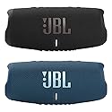 JBL Charge 5 - Waterproof Portable Bluetooth Speaker - Black/Blue (Pair)