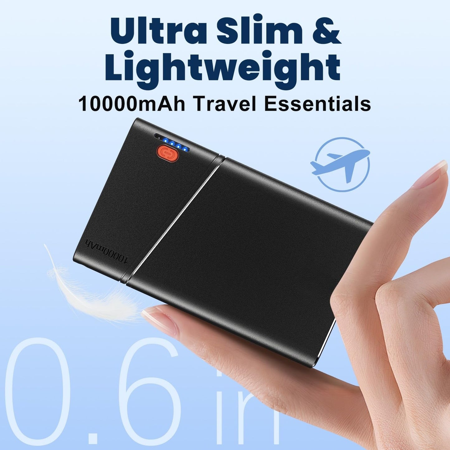 Aaoyun Magnetic Portable Charger 10000mAh, 15W Wireless & 22.5W PD Fast Charging Battery Pack, USB-C in/Out, Ultra-Strong Magnet for iPhone