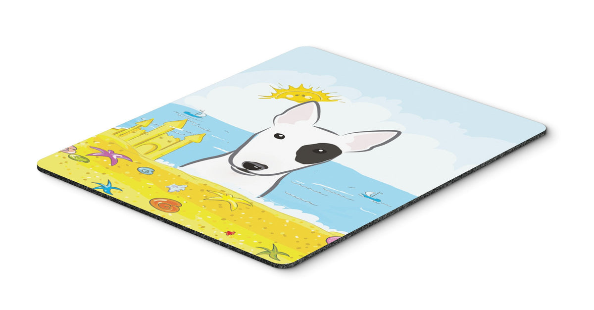 Caroline's Treasures BB2077MP Bull Terrier Summer Beach Mouse Pad, Hot Pad or Trivet for Home Office Gaming Working Computers Laptop Mouse