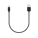 Veho Pebble Apple Certified MFi Lightning To USB Cable, 0.2 Metre/0.7 Feet, Charge and Sync, Data Transfer - Black (VPP-601-20CM)