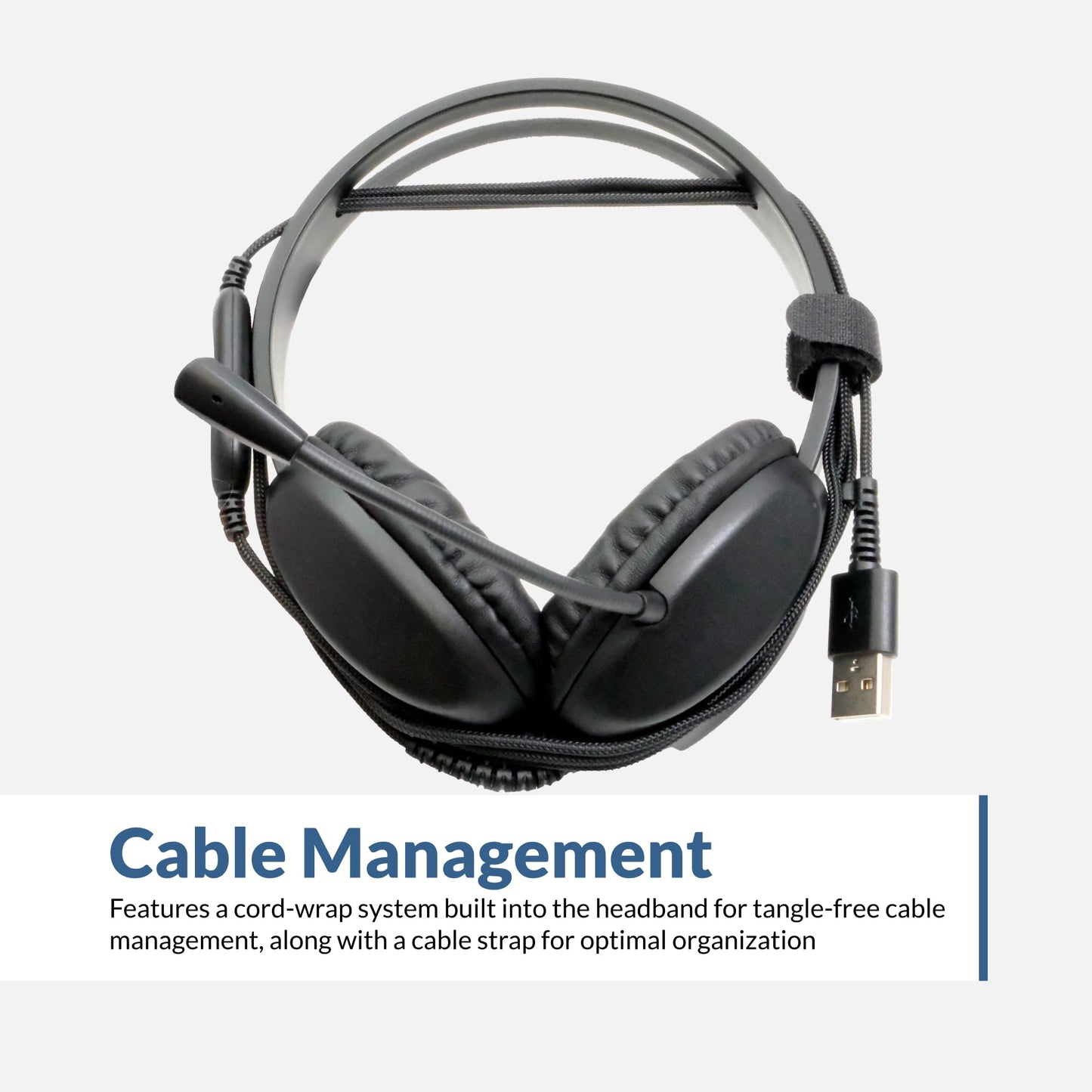 Cyber Acoustics USB-A Stereo Headset (AC-4006) - Durable, Crisp, and Clear Communication in K-12 Classrooms or Home, Made with 60 Percent Recycled…