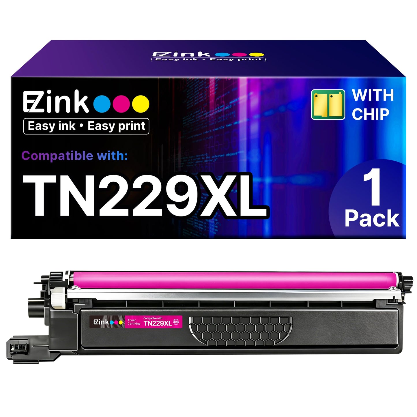 E-Z Ink Compatible Replacement for Brother TN229XL Toner Cartridges 1M
