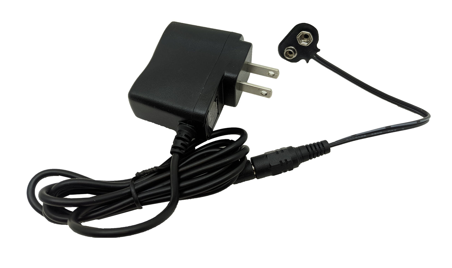 9v Battery Eliminator (9v DC Adapter & Battery Eliminator) - Replace Your 9-Volt Batteries with Wall Power Supply