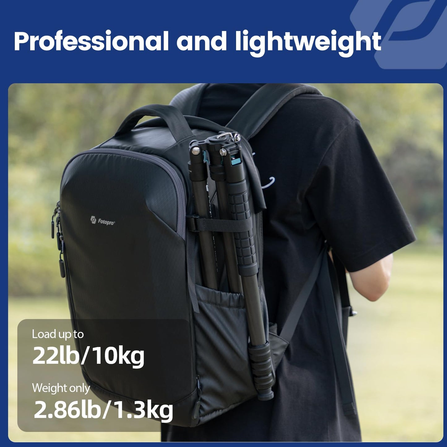 Fotopro 73" Carbon Fiber Tripod for Camera Compact Travel Tripod with Ball Head Detachable Monopod with Quick Release Plate and Camera Bag Load up
