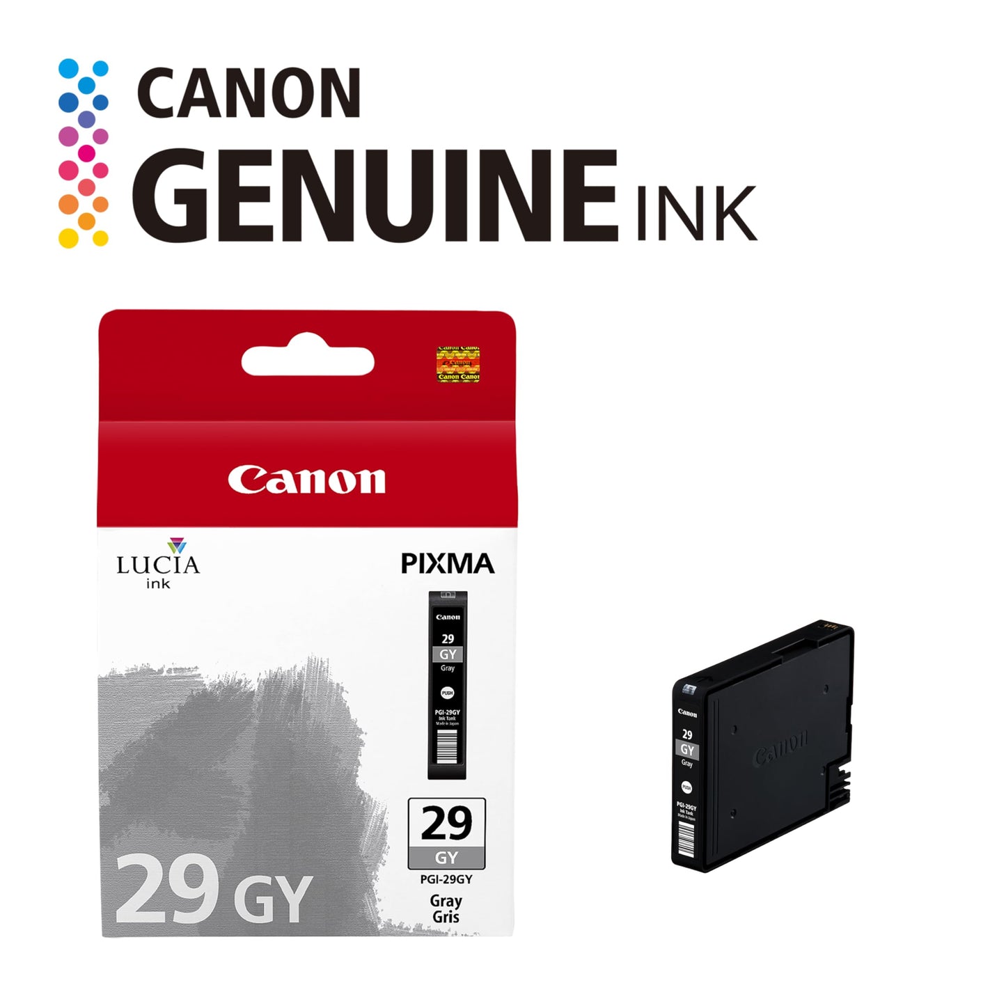 Canon PGI-29 Genuine Gray Ink Tank, Compatible with PIXMA PRO-1 Printers
