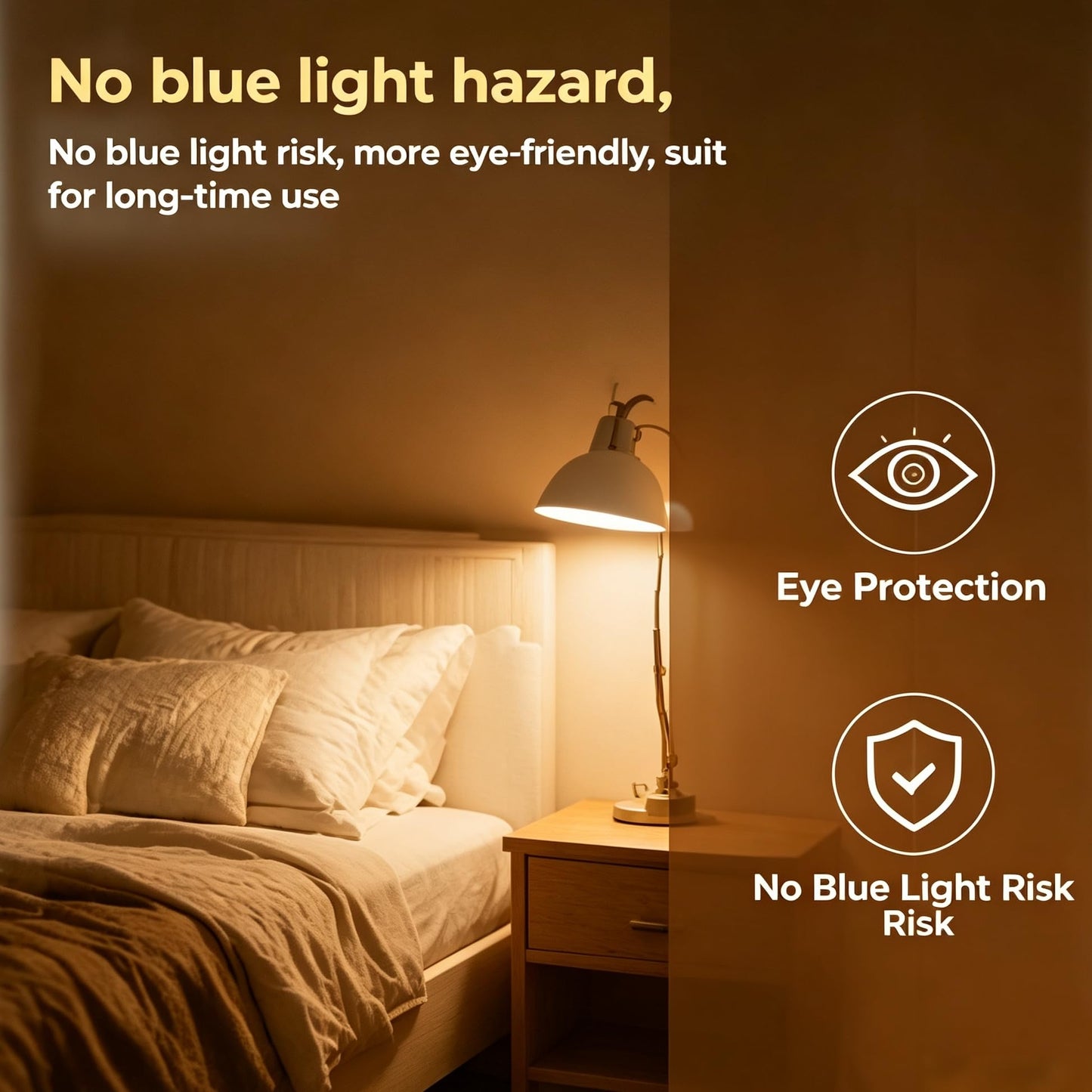 IWOPAN 75W Incandescent Light Bulbs, Frosted A19, E26 Base, 4 Pack