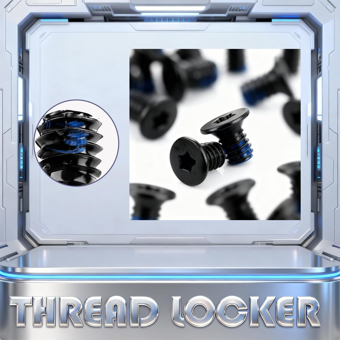12 x Torx Screws T5 M2 x 3 Black Screw for Razer Blade 13" 14" 15" 16" 17" 18" Laptop,Threadlocker Blue Coating