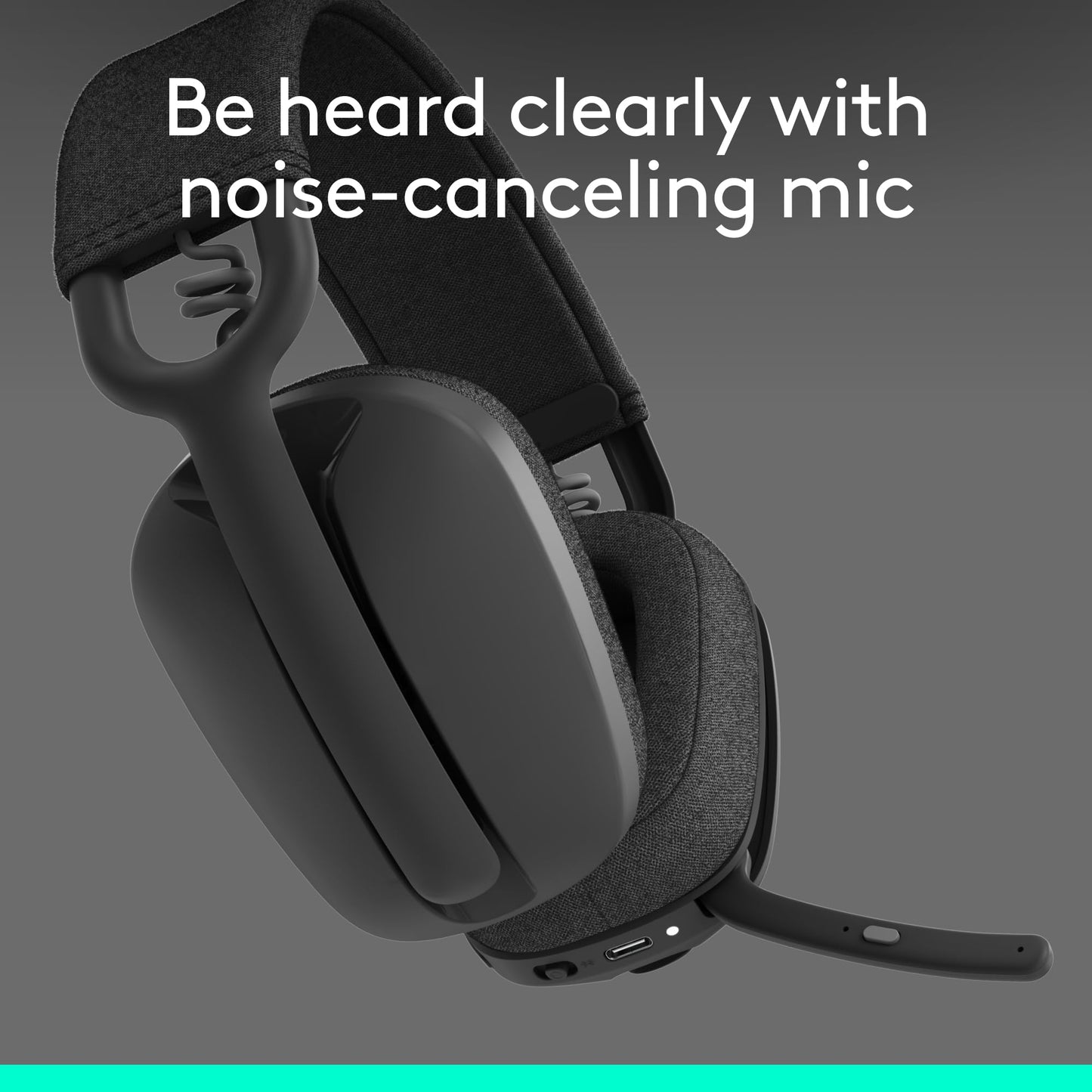 Logitech Zone Vibe 100 Lightweight Wireless Over Ear Headphones - Graphite