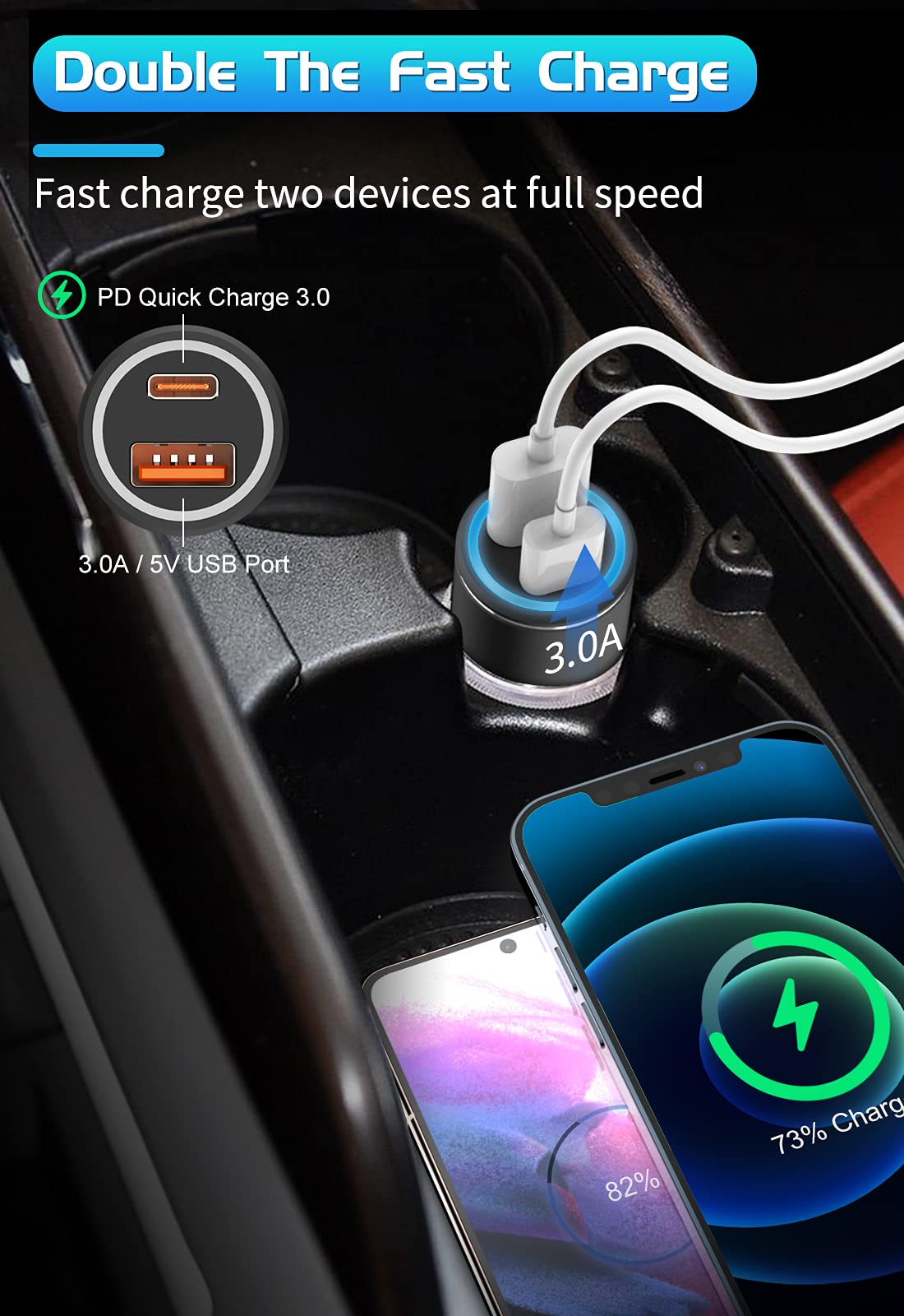 Samsung Type C Charger Fast Charging Kit,25W PD USB C Wall/Car Super Fast Charger with 6.6Ft Charger Cable for Samsung Galaxy S26/S26 Ultra/S26+/S25