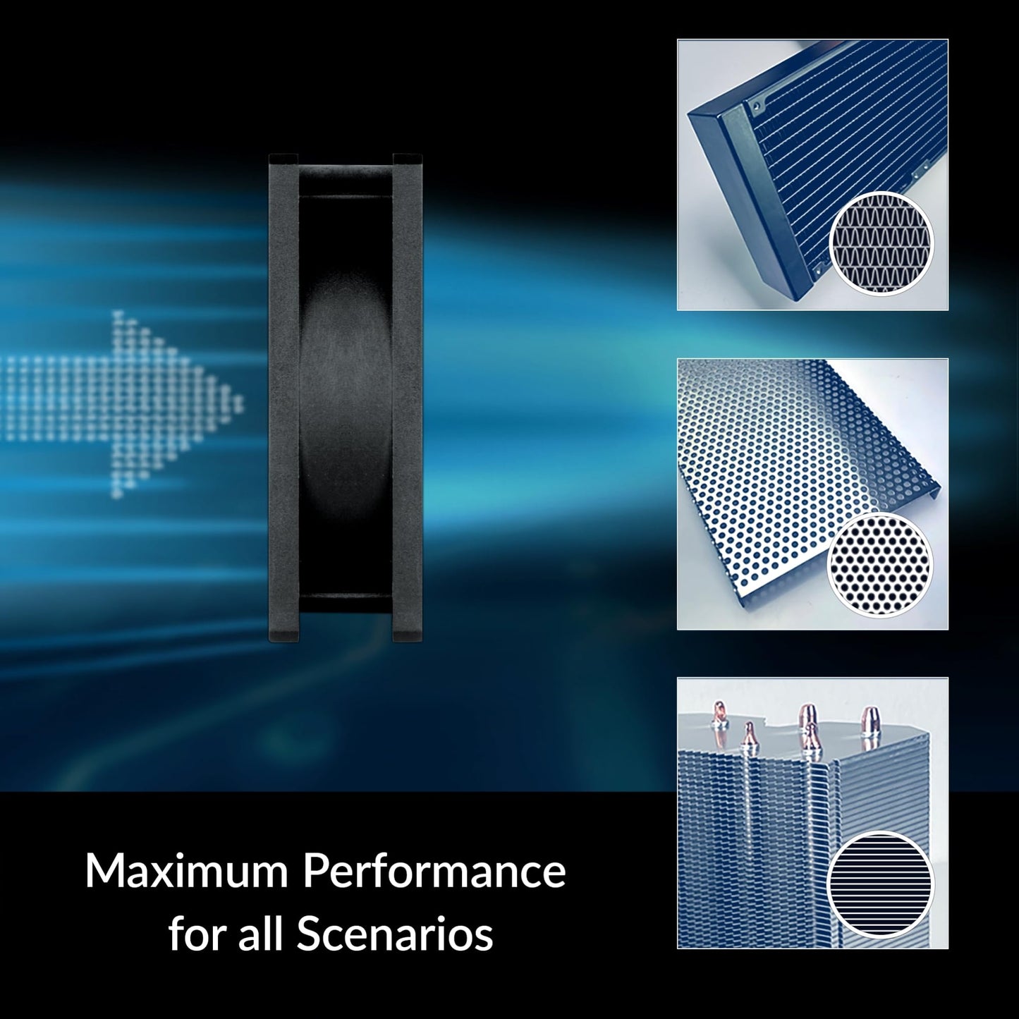 ARCTIC P8 Max - PC Fan, High-Performance 80mm Case Fan, Server Fan, PWM-Controlled 500-5000 RPM, Optimised for Static Pressure, 0dB Mode - Black