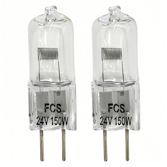 Tawelun FCS 64640 HLX 150W 24V Halogen Bulb（Pack of 2）, T4 G6.35 2-Pin Base, HLX Technology, Dimmable, Replacement for 64640 54263 6835, Professional