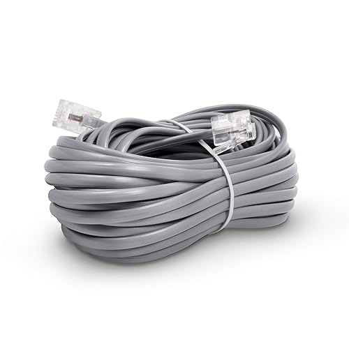 THE CIMPLE CO Phone Cord for Landline, 25 FT, Modular Telephone Extension Line, 2 Conductor (2 Pin, 1 Line) Cable, Works with FAX, AIO, and Other