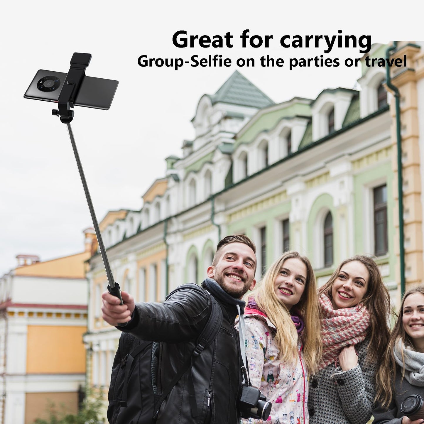 Selfie Stick Tripod, 40in Retractable Phone Tripod with Wireless Remote Control & Light, Portable Selfie Stick Tripod for Photograph, Video Recording