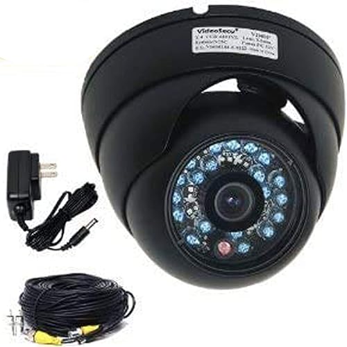 VideoSecu Dome Security Camera CCD 480TVL 3.6mm Lens Outdoor CCTV Infrared Night Wide Angle Vandal-Proof 20 IR LEDs for Home Video DVR Surveillance