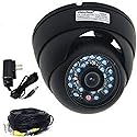 VideoSecu Dome Security Camera CCD 480TVL 3.6mm Lens Outdoor CCTV Infrared Night Wide Angle Vandal-Proof 20 IR LEDs for Home Video DVR Surveillance
