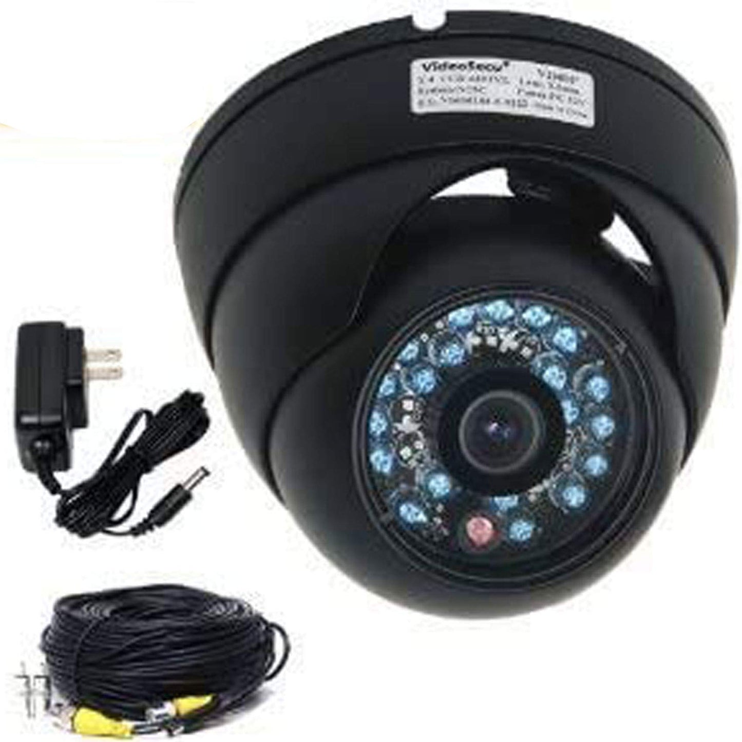 VideoSecu Dome Security Camera CCD 480TVL 3.6mm Lens Outdoor CCTV Infrared Night Wide Angle Vandal-Proof 20 IR LEDs for Home Video DVR Surveillance