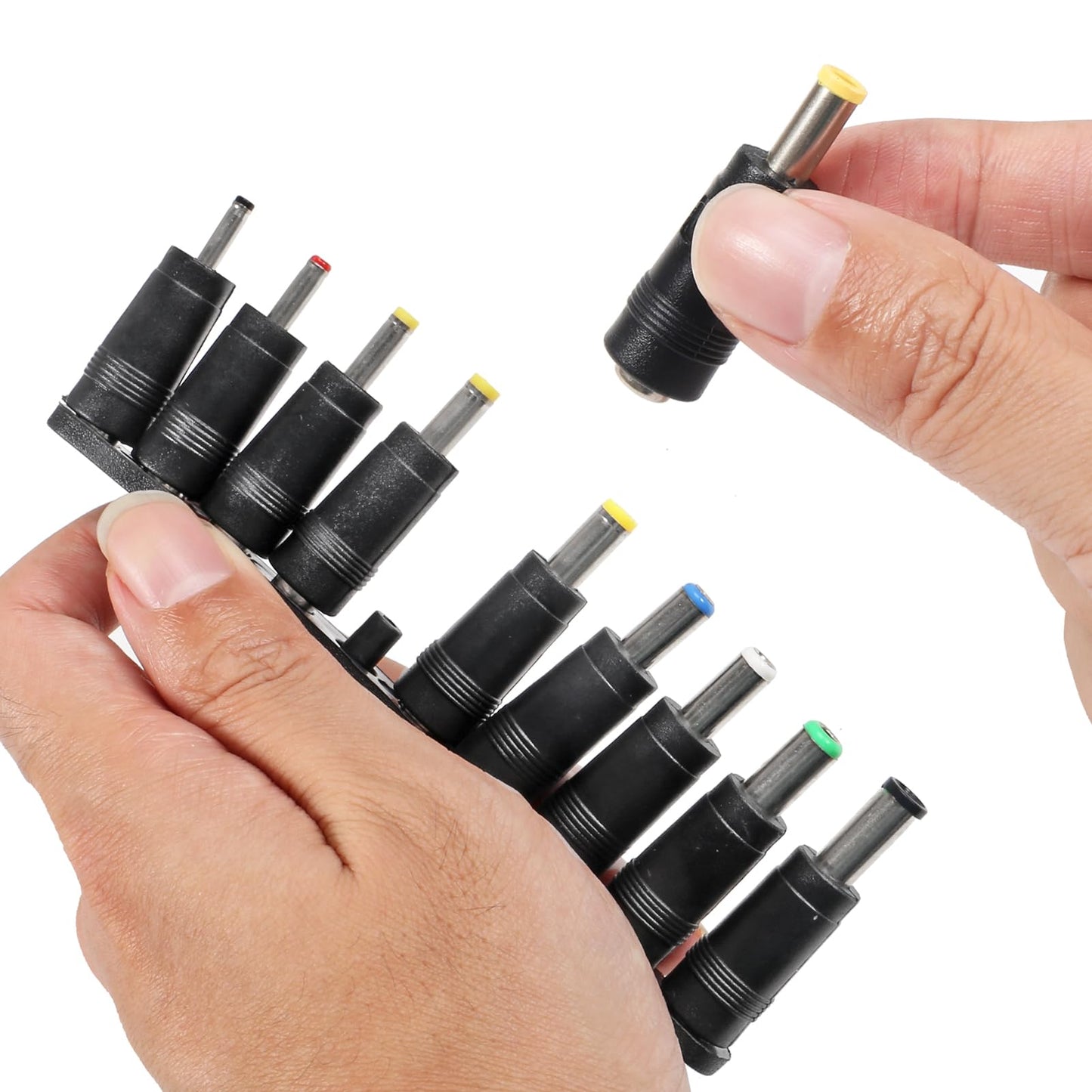 34pcs Universal Laptop Notebook Input DC Plug Set Jack Tips with DC 5V to 12V Step-up Cord WiFi to Powerbank Cable Connector USB Cable Boost Converter