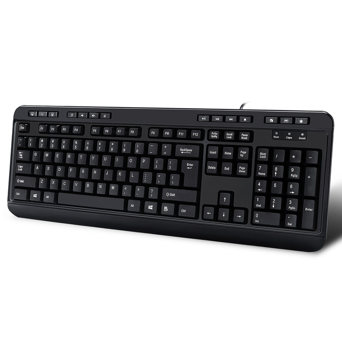 Adesso AKB-132HB Multimedia USB Keyboard with 3 Hubs, Black