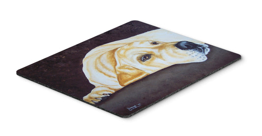 Caroline's Treasures AMB1072MP Naptime Yellow Labrador Mouse Pad, Hot Pad or Trivet for Home Office Gaming Working Computers Laptop Mouse Mat,Washable