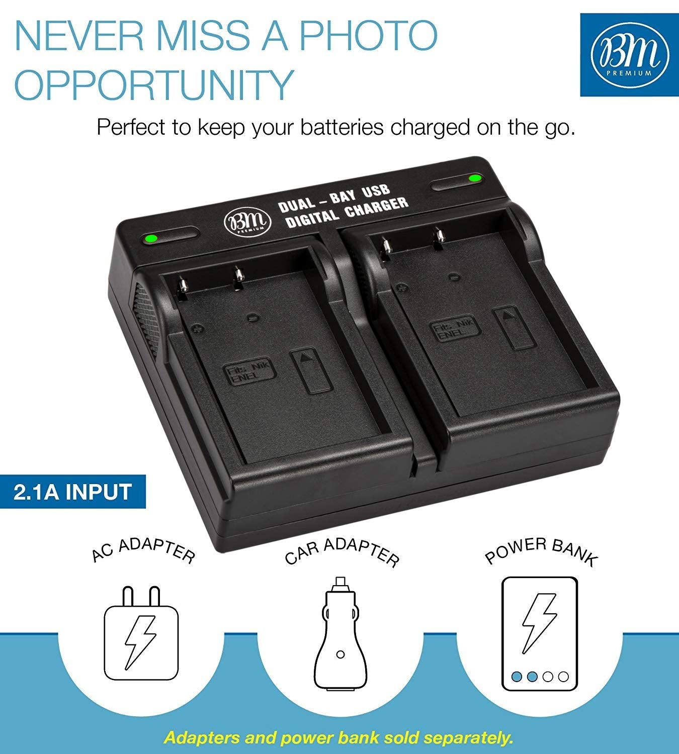 EN-EL5 Dual Rapid Battery Charger for Nikon Coolpix P80 P90 P100 P500 P510 P520 P530 Digital Camera