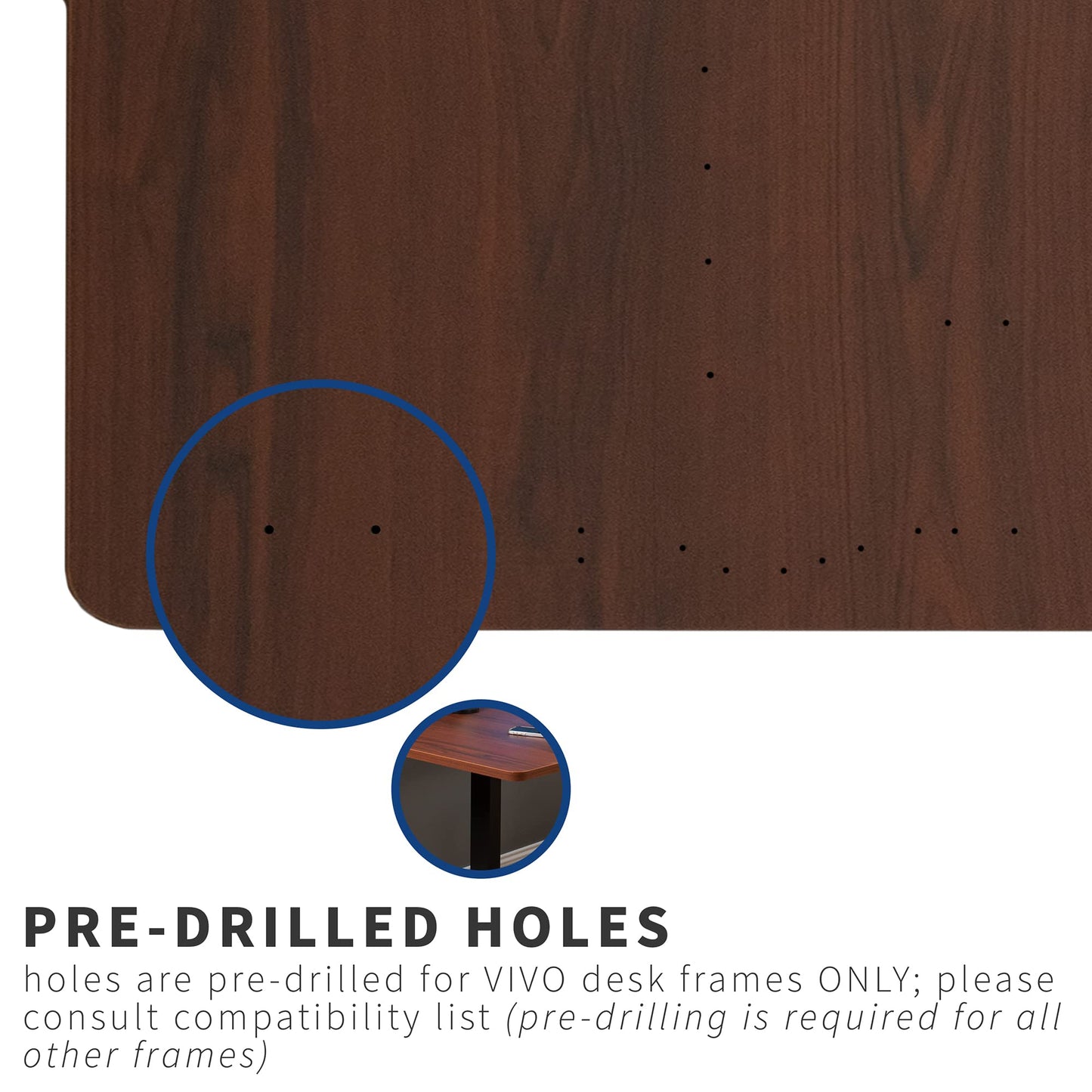 VIVO Universal 71 x 30 inch Table Top for Standard and Sit to Stand Height Adjustable Home and Office Desk Frames, Dark Walnut Desktop, DESK-TOP72-30D