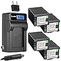 Kastar 4-Pack BP-828 Battery and LCD AC Charger Compatible with Canon XF400, XF405, XA10, XA11, XA15, XA20, XA25, XA30, XA35, XA40, XA45, XA50, XA55