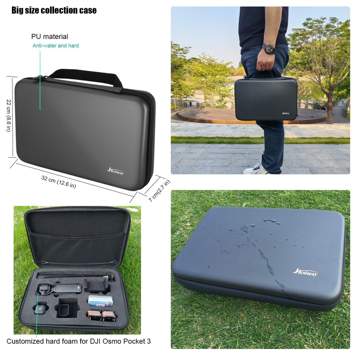 Accessories Kit for DJI Osmo Pocket 3 Creator Combo Case Magnetic Bracket Mount Selfie Stick Tripod Glass Screen Protector Suction Cup Chest Head