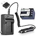 Kastar BP-2L12 Battery + Charger with Car Plug for Canon ZR700 Digital Video Camcorder