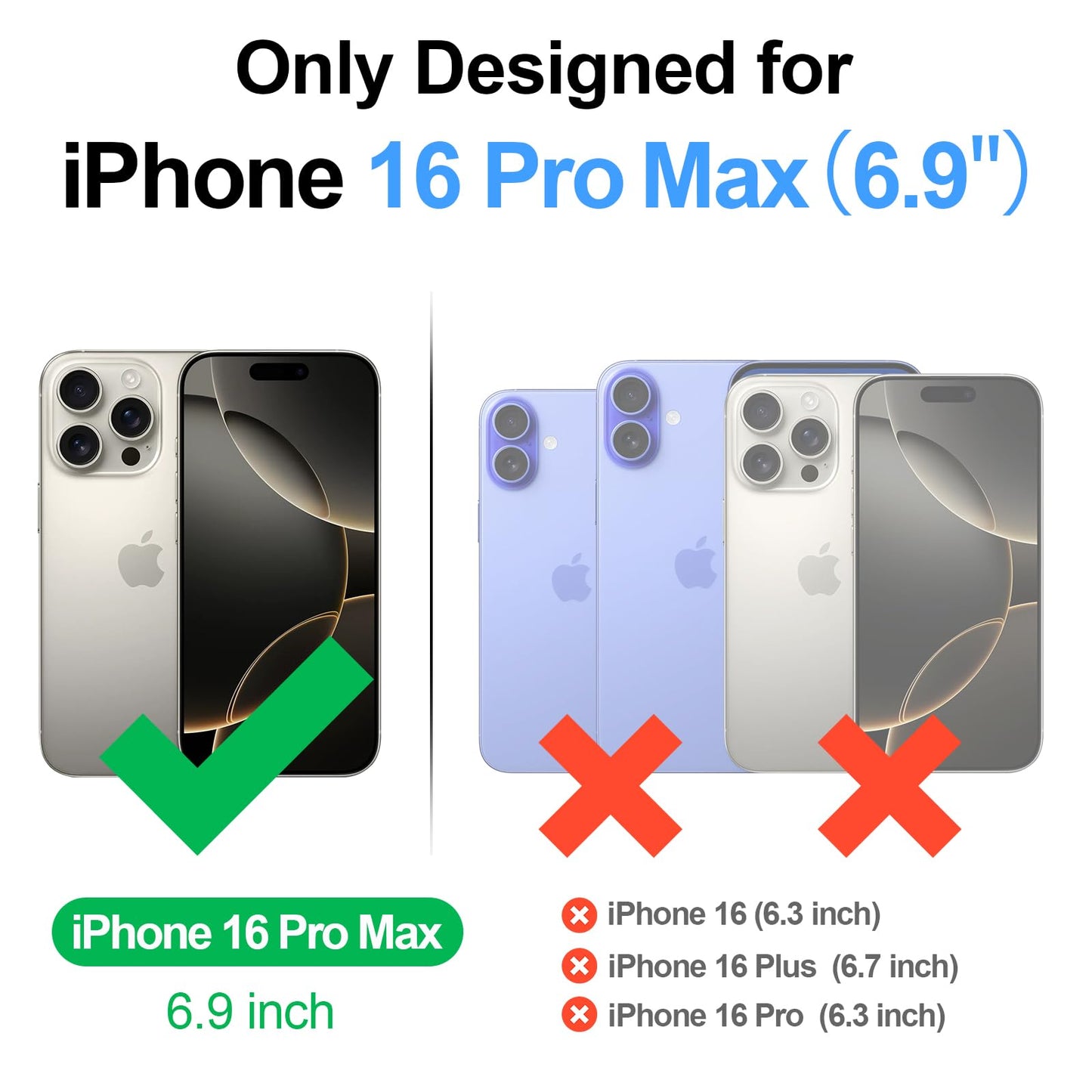 Antsturdy Compatible with iPhone 16 Pro Max Wallet Case,RFID Blocking PU Leather Phone Case Women Men Kickstand flip Cover Wrist Strap Zipper Credit